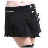 Women Gothic Mini Black Skirt School Girl Plaid Tartan Pleated Micro Short  (2025)